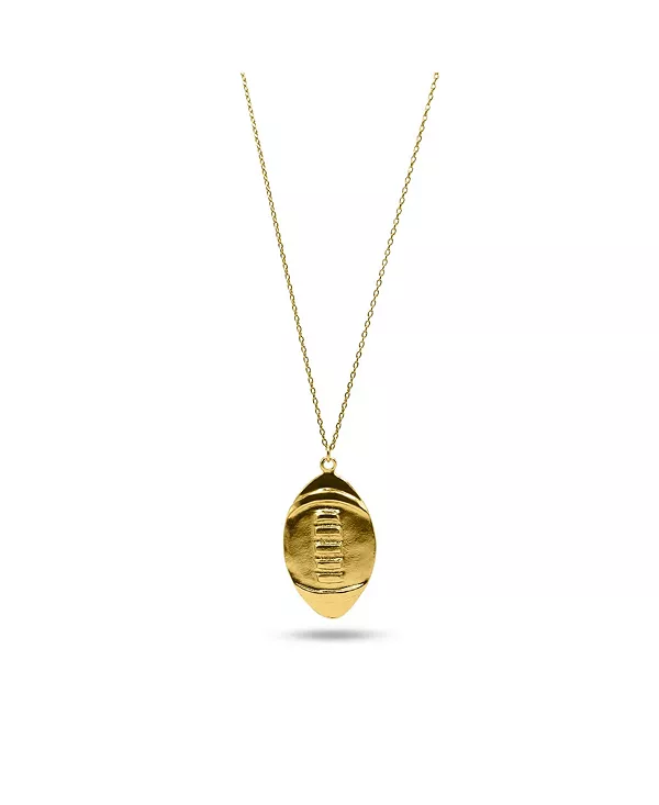 

Изящное ожерелье-цепочка из 14-каратного золота с позолоченным футбольным шармом Bowood Lane, gold