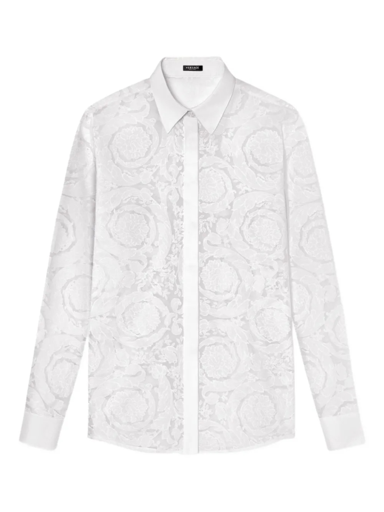 

Versace жаккардовая рубашка с узором Barocco, белый