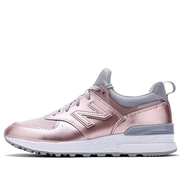 Кроссовки 574s золото New Balance, розовый