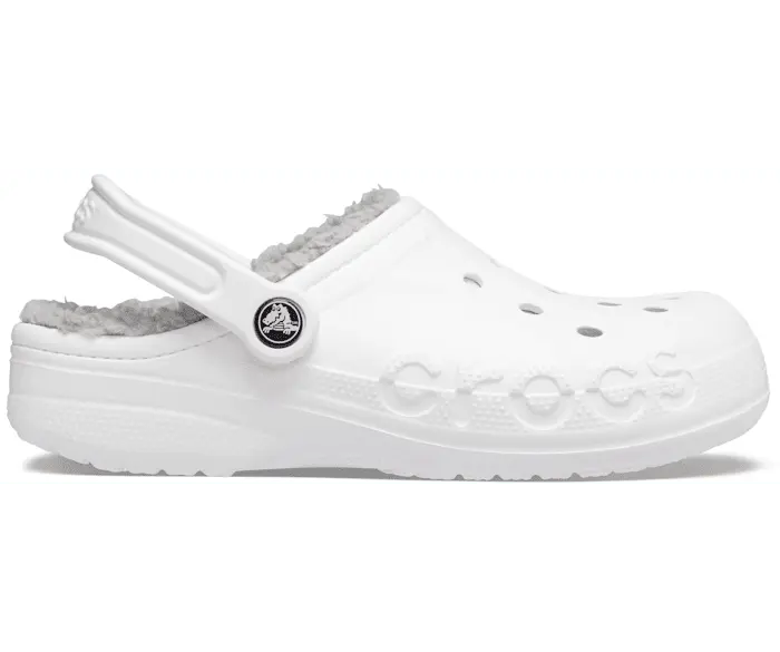 Сабо на подкладке Baya Crocs женские, цвет White / Light Grey