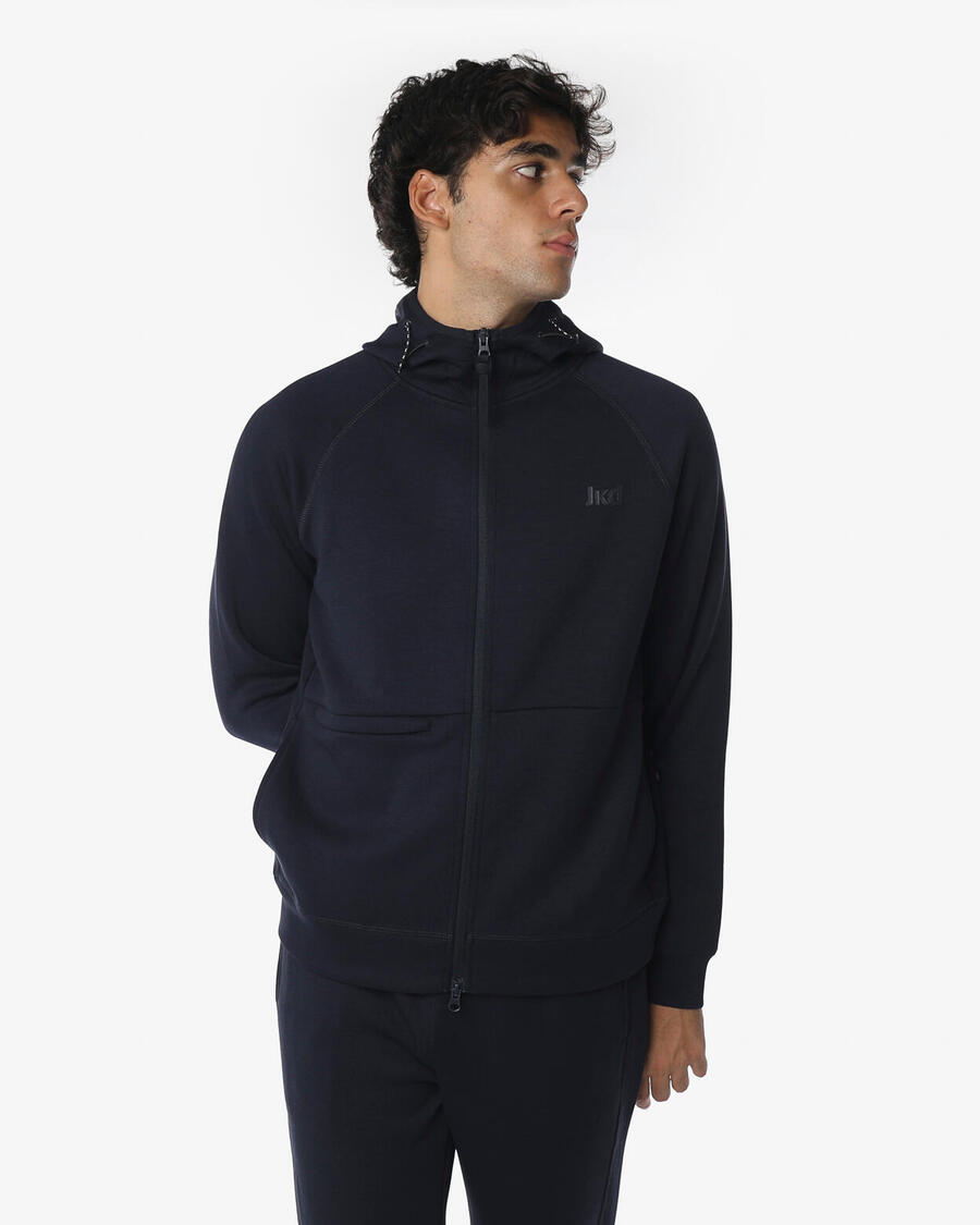 

JAKED Темно-синяя мужская синтетическая толстовка для фитнеса