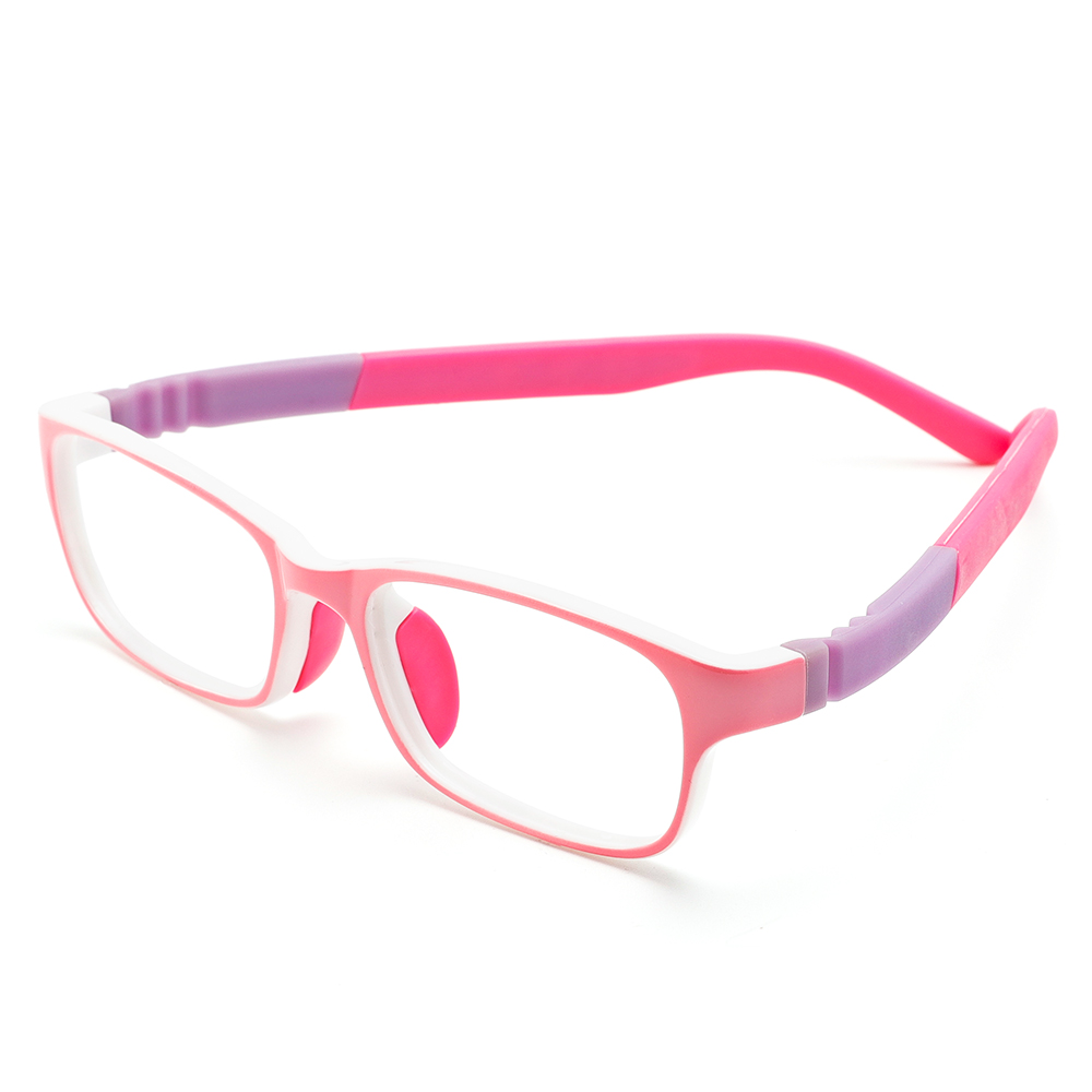 

CYXUS Пластиковая прямоугольная оправа для очков детская, Pink T17