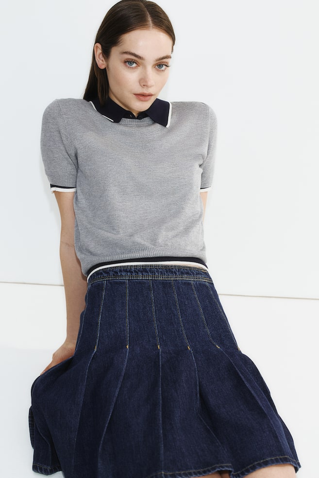 

Футболка из тонкой вязки H&M, серый