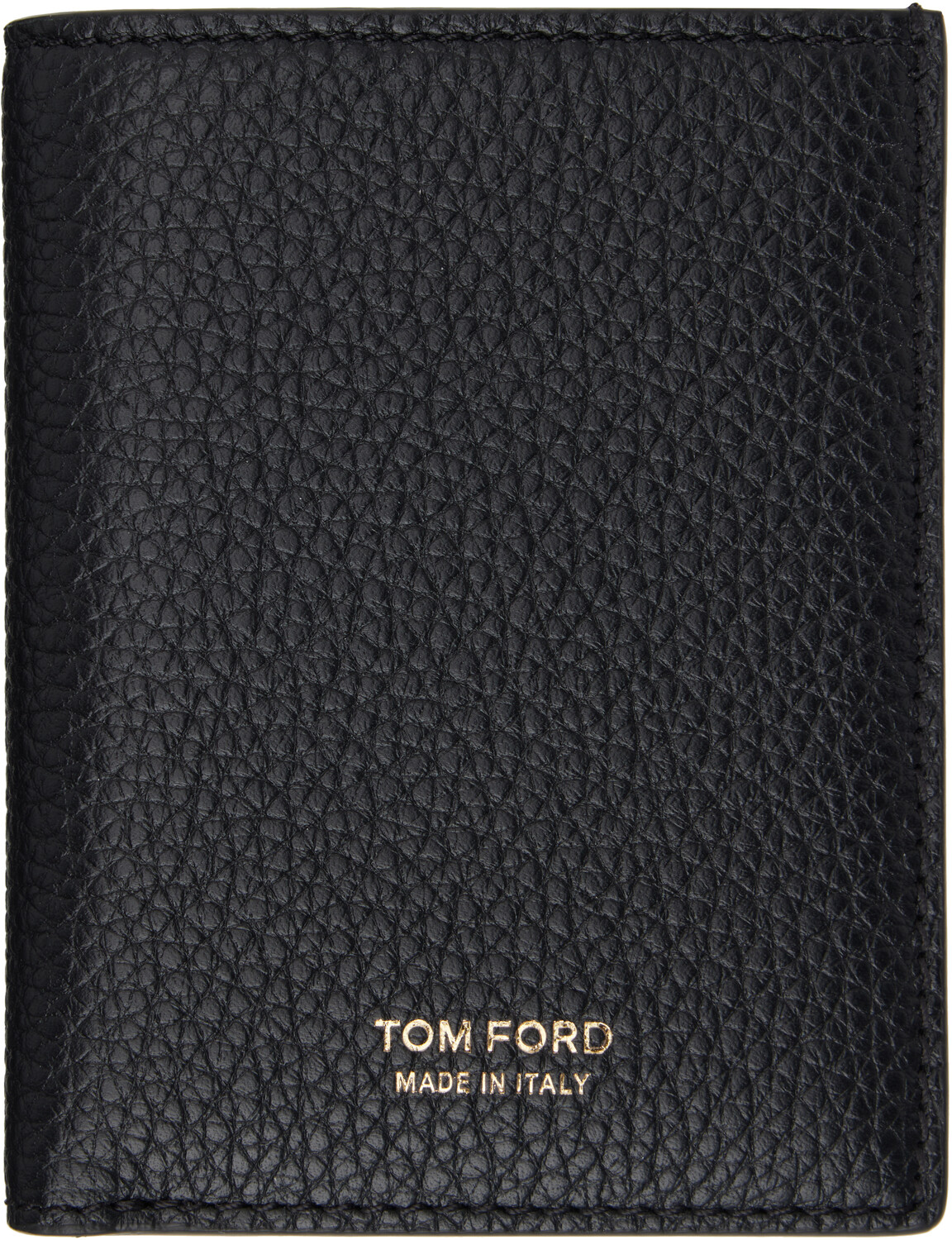 

Складной держатель для карт из зернистой кожи TOM FORD, черный