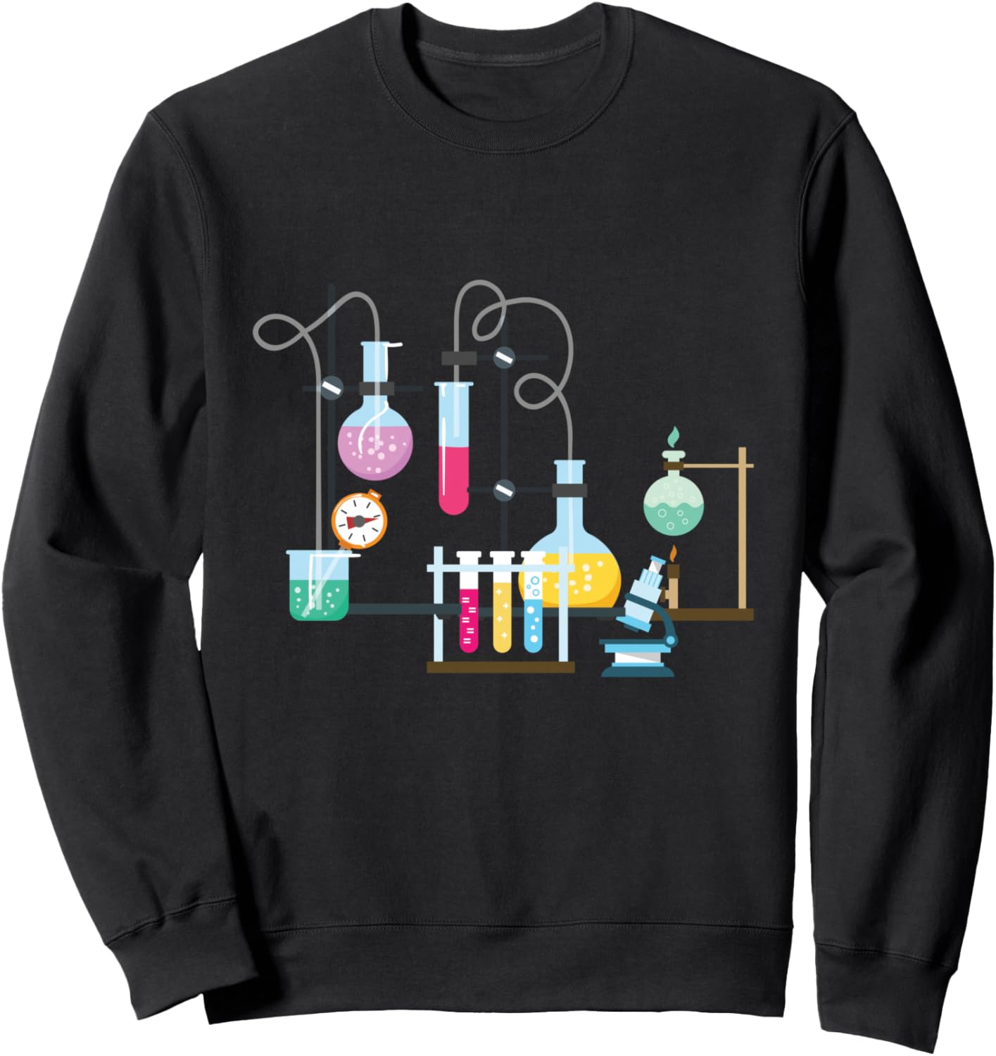 

Пробирка, химическая лаборатория, наука, забавная толстовка в подарок Uab Kidkis, черный