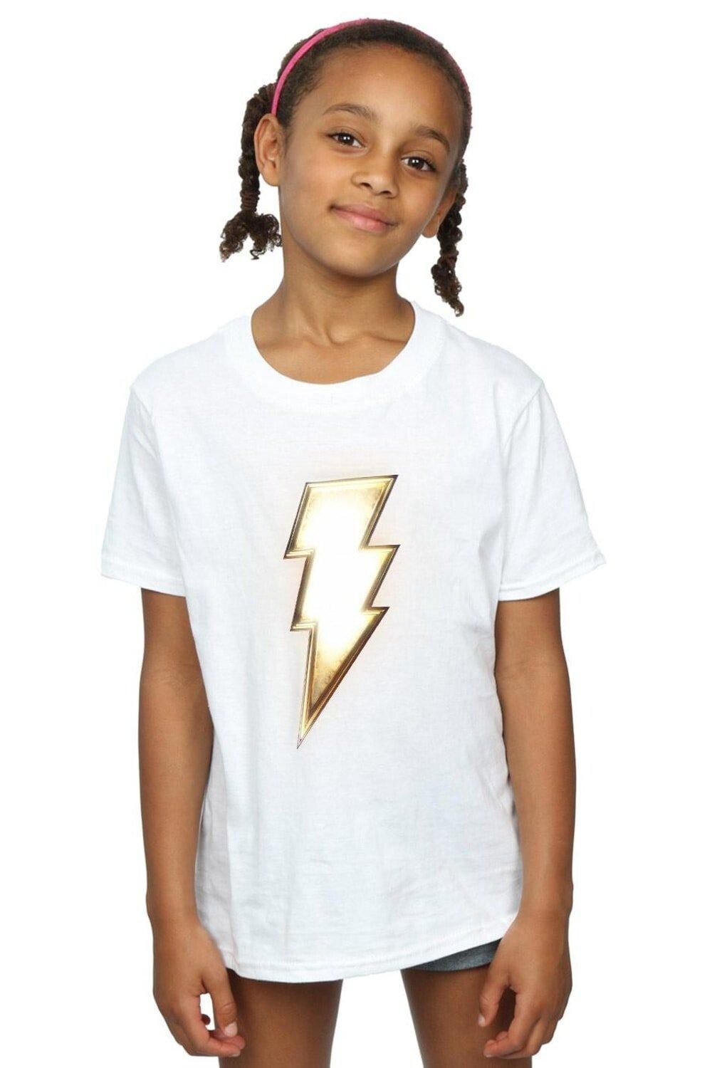 

Хлопковая футболка с логотипом Shazam Bolt DC Comics, белый