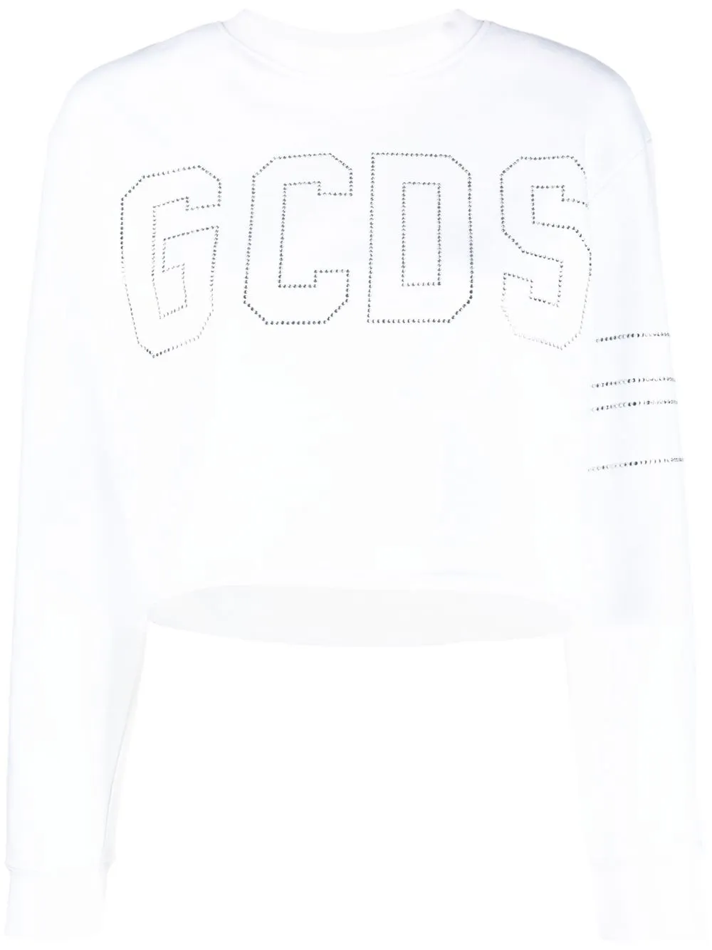 

Укороченная толстовка с логотипом GCDS, белый