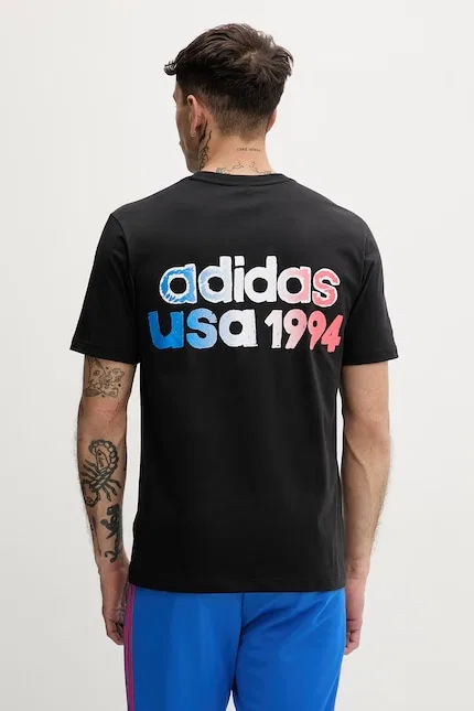 Футболка с принтом USA 94 Adidas Originals, черный