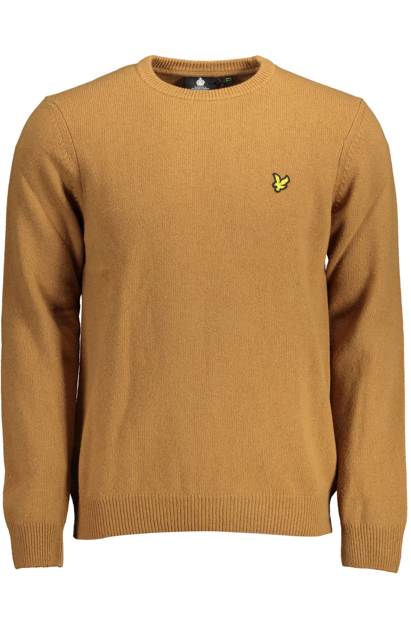 

Мужской джемпер Lyle & Scott шерстяной с логотипом, светло-коричневый