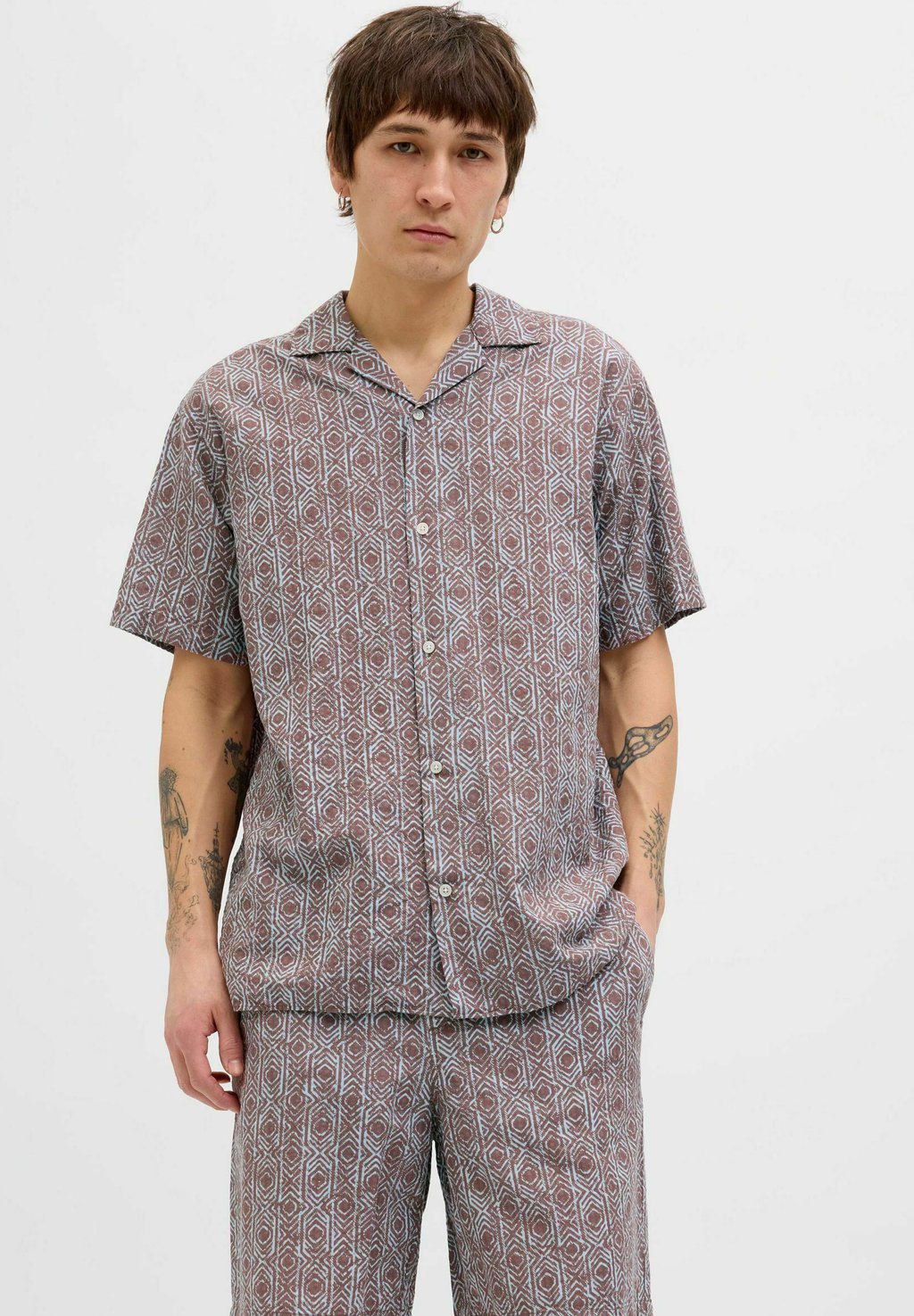 

Рубашка RELAXED FIT Jack & Jones, серо-коричневый