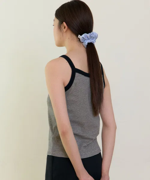Резинка для волос Check Sheer Scrunchie (Небесно-голубой) — фото 4