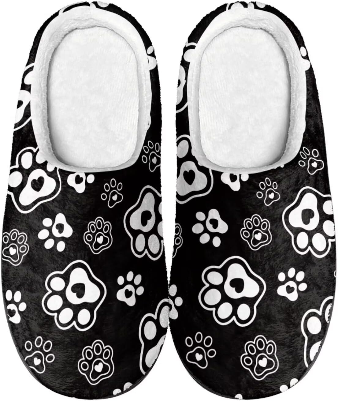 

Уютные тапочки, мягкие и удобные, с нескользящей подошвой, для женщин и мужчин, домашняя обувь, обувь для спальни Cadowhimsy, Black Dog Paw