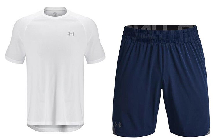 

Мужская повседневная спортивная одежда Under Armour, цвет Black + blue
