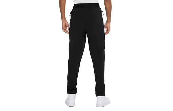 Спортивные штаны Air Jordan Air Logo Printed Knitted Color Block Casual Sports Pants Men's Black, черный — фото 4