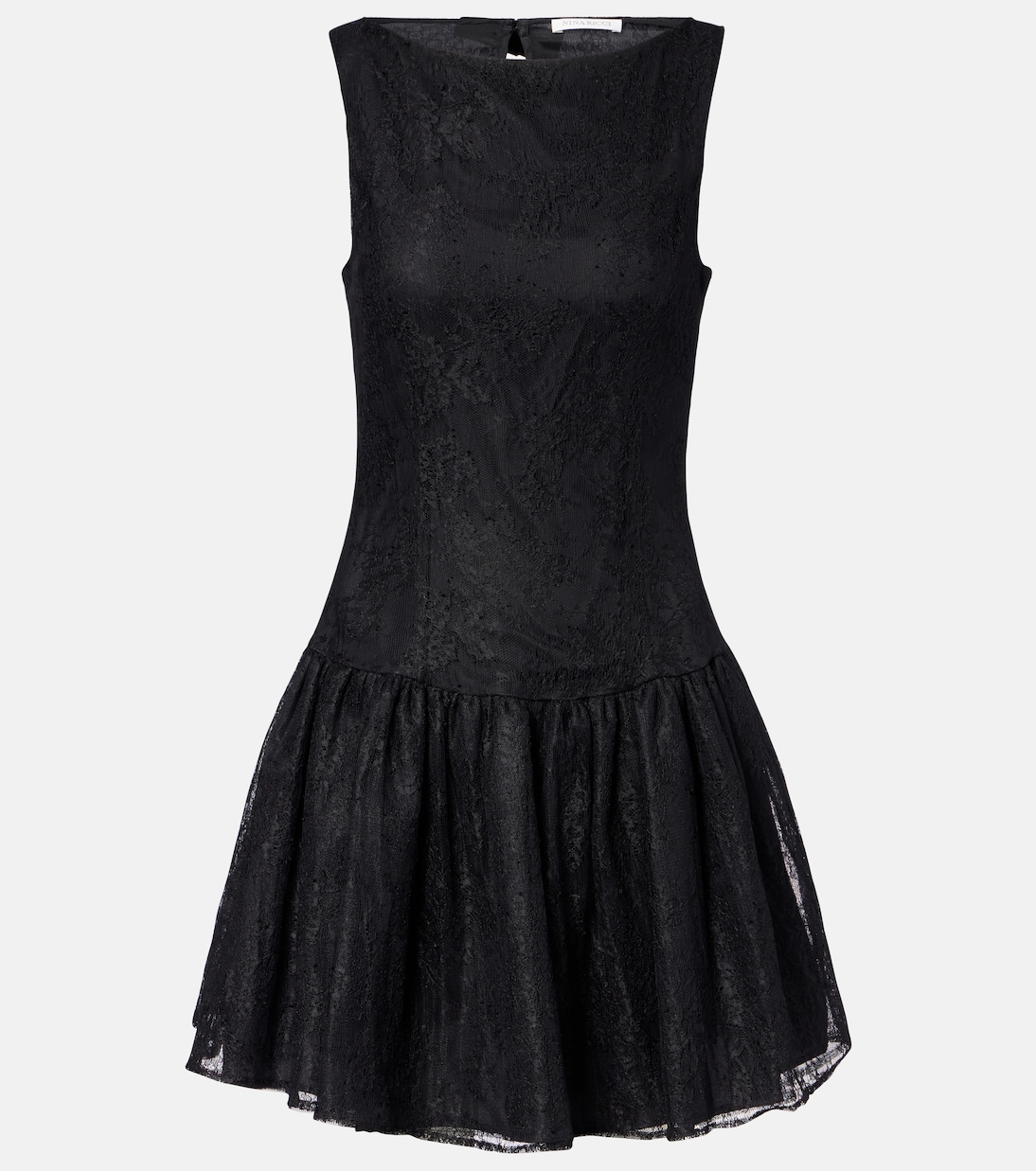 

Мини-платье из кружева с бантом Nina Ricci, черный