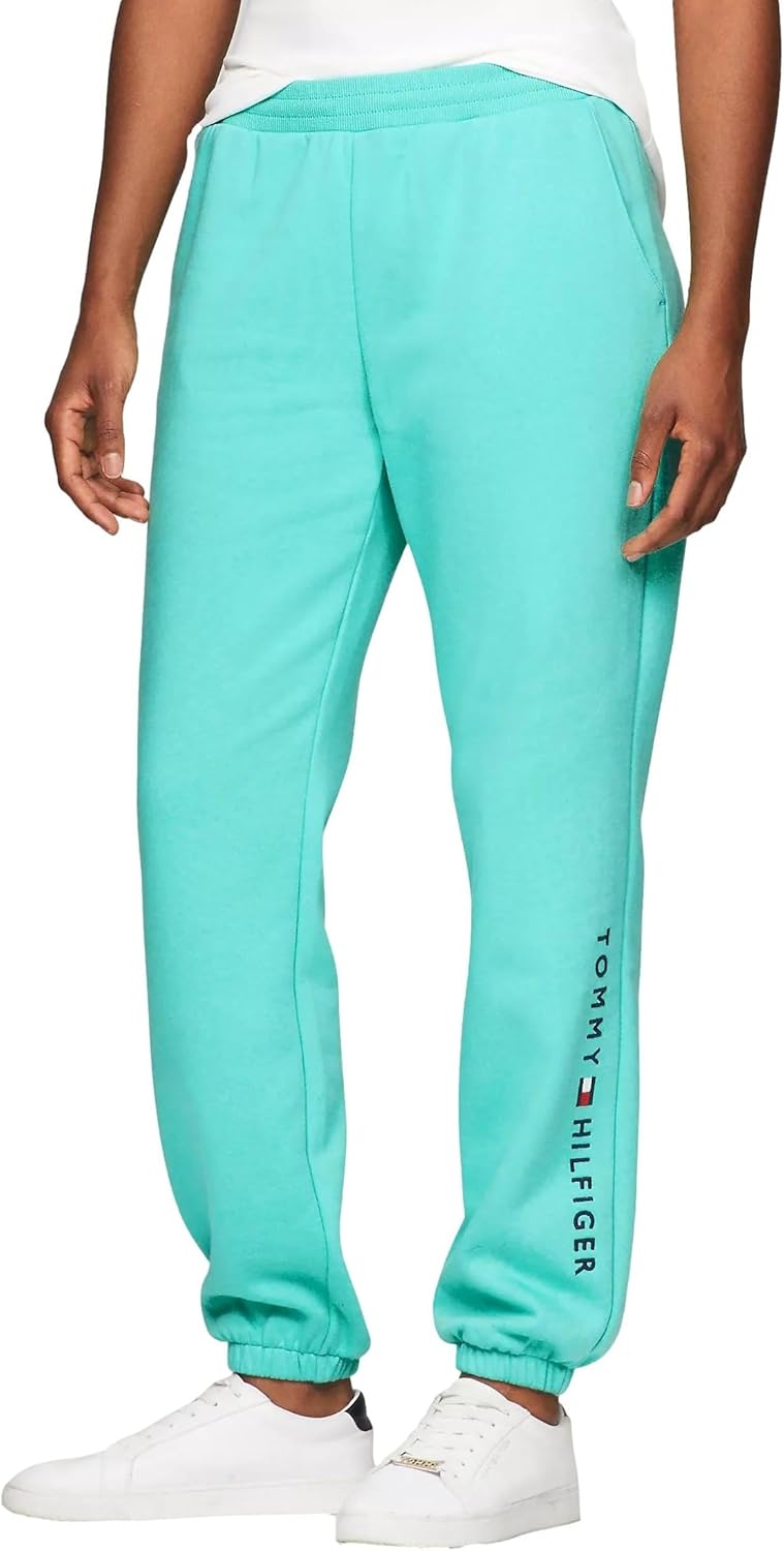 

Женские зауженные флисовые спортивные брюки-джоггеры Tommy Hilfiger, Ambitious Green.