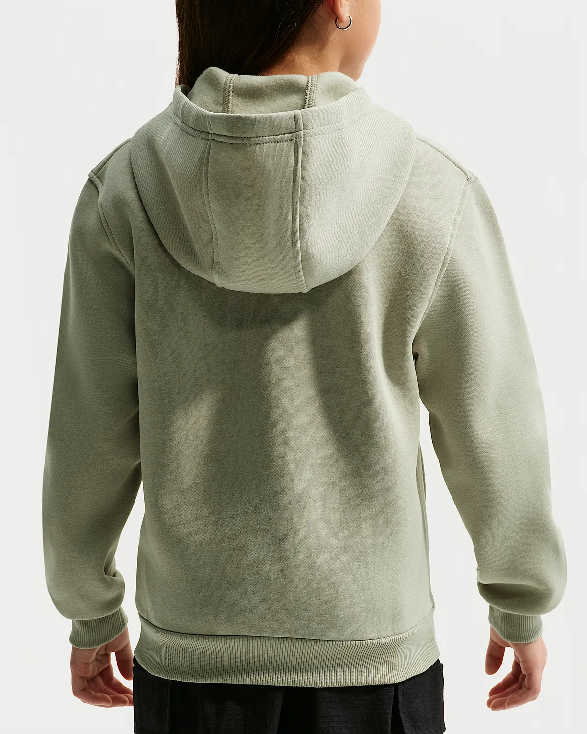 Детская худи Nike Sportswear Club Fleece на молнии, Spruce Fog/White — фото 2
