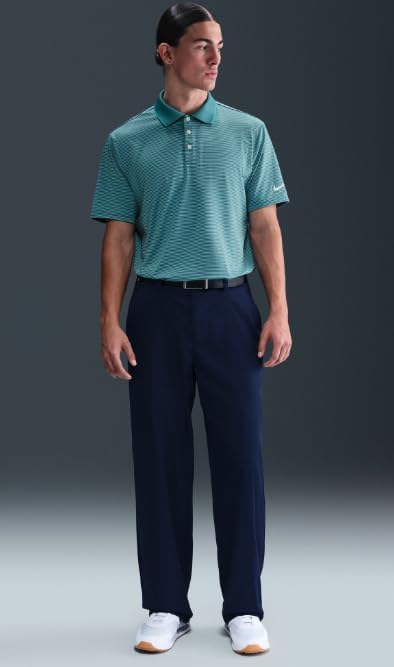 Мужская полосатая футболка-поло для гольфа Nike Dri-FIT Core, Mineral Teal — фото 2