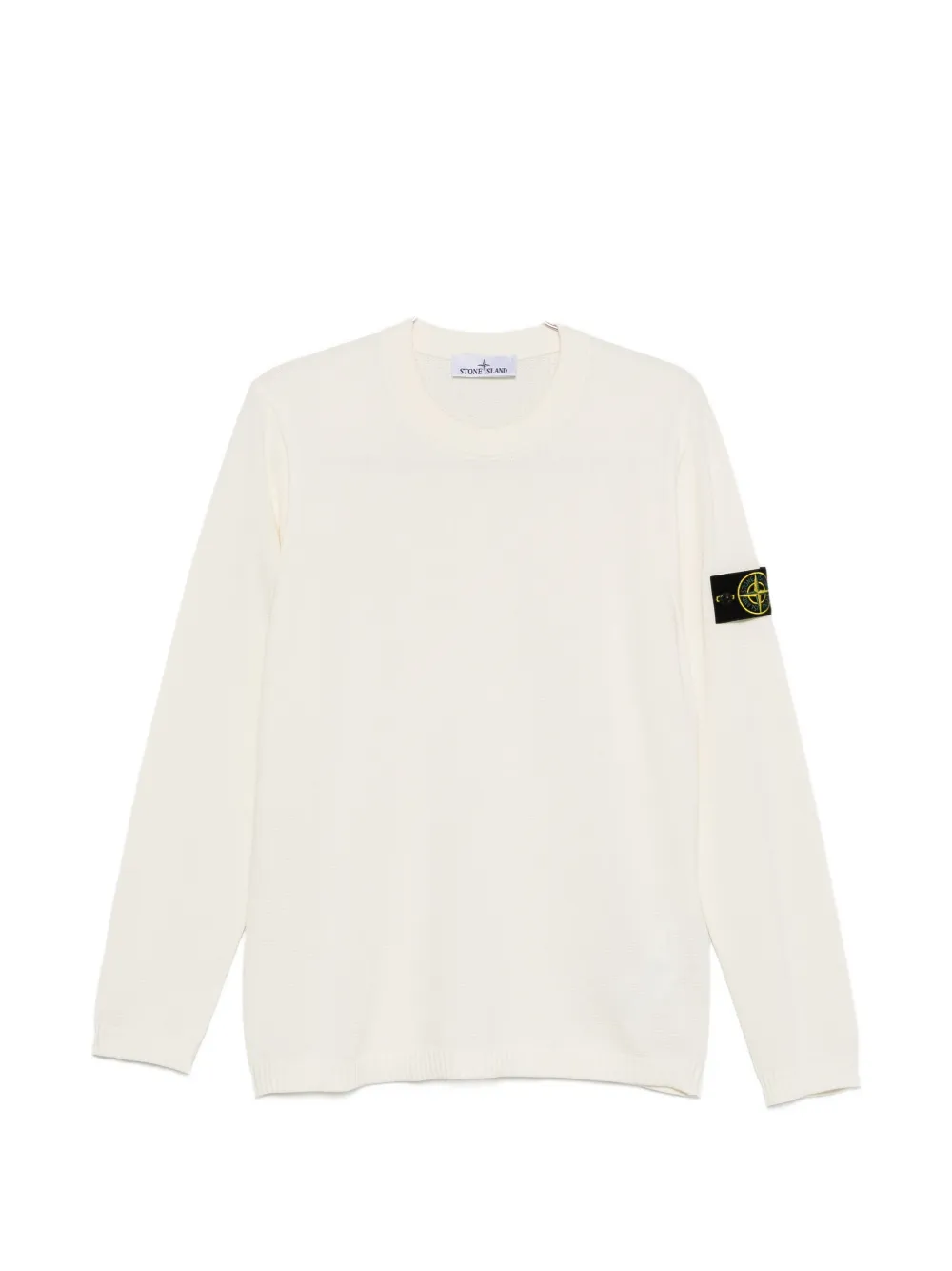 

Свитер с нашивкой-логотипом Stone Island, бежевый