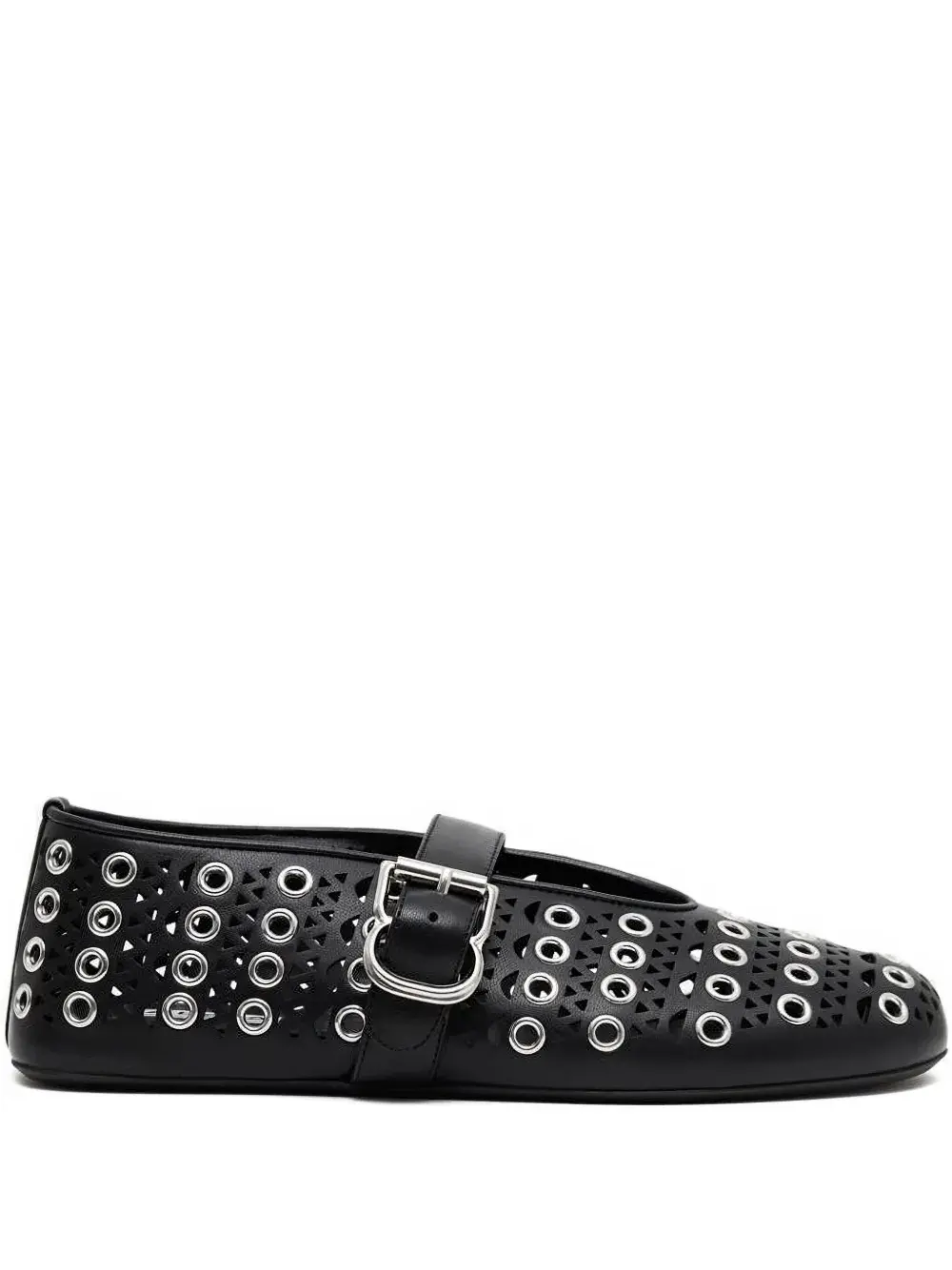 Балетки с люверсами Alaïa, черный