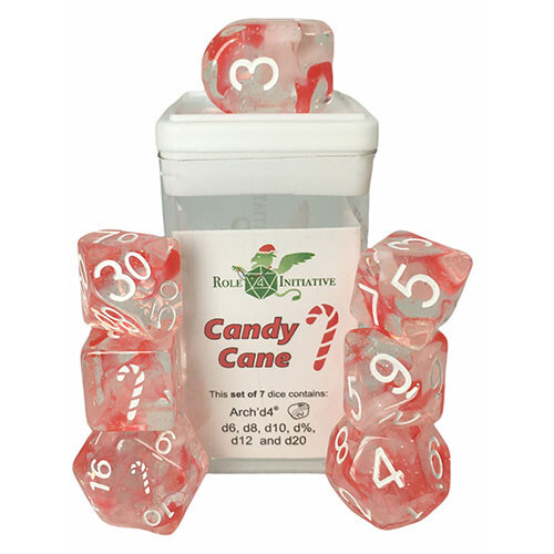 

Аксессуары Role 4 Initiative R4I Dice w/ Arch'd4: Diffusion - Candy Cane (7)