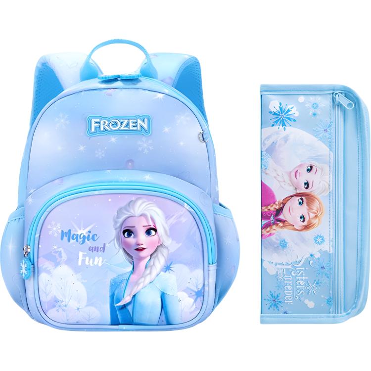 

Disney Студенческий рюкзак из полиэстера небольшой разноцветный, Elsa Fresh Blue+Pen Pouch