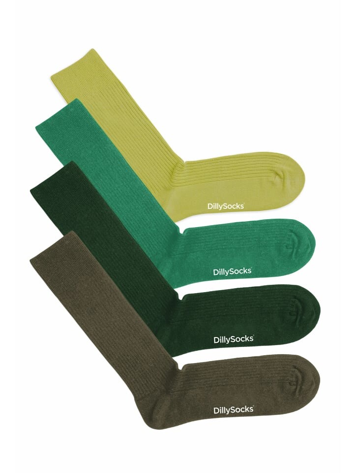 

Носки DillySocks 4er-Pack Socken Premium Ribbed Collection, зеленый