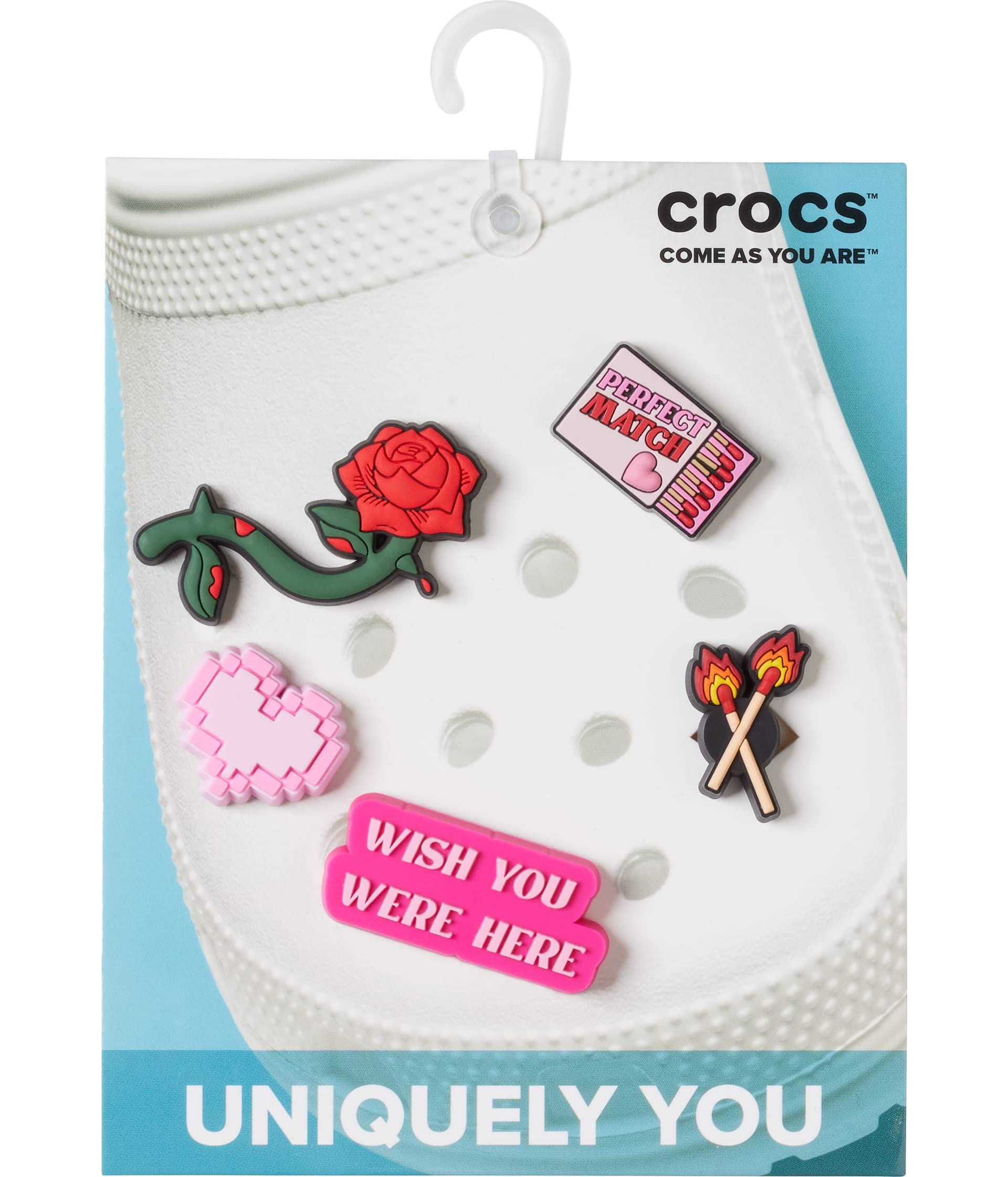 Сандалии Unisex Crocs Jibbitz Holiday Packs, цвет Valentines Girly 5-Pack — фото 2