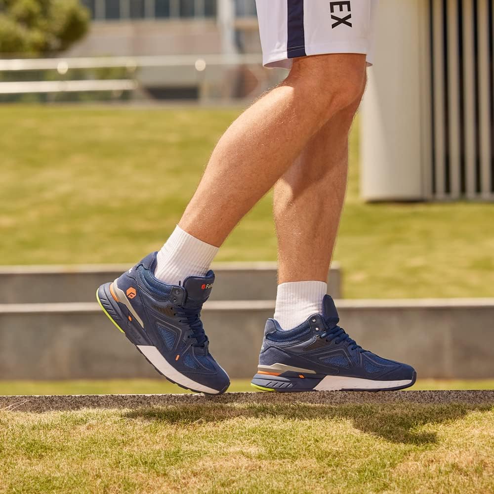 Кроссовки FitVille Wide для мужчин с плоскостопием, сверхширокие высокие с поддержкой щиколотки, синий — фото 2