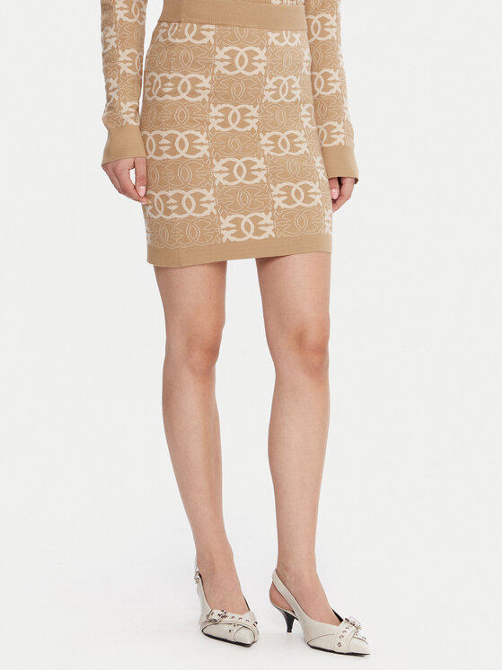 

Мини-юбка slim fit Bang Bang 106040 A2YD Pinko, бежевый