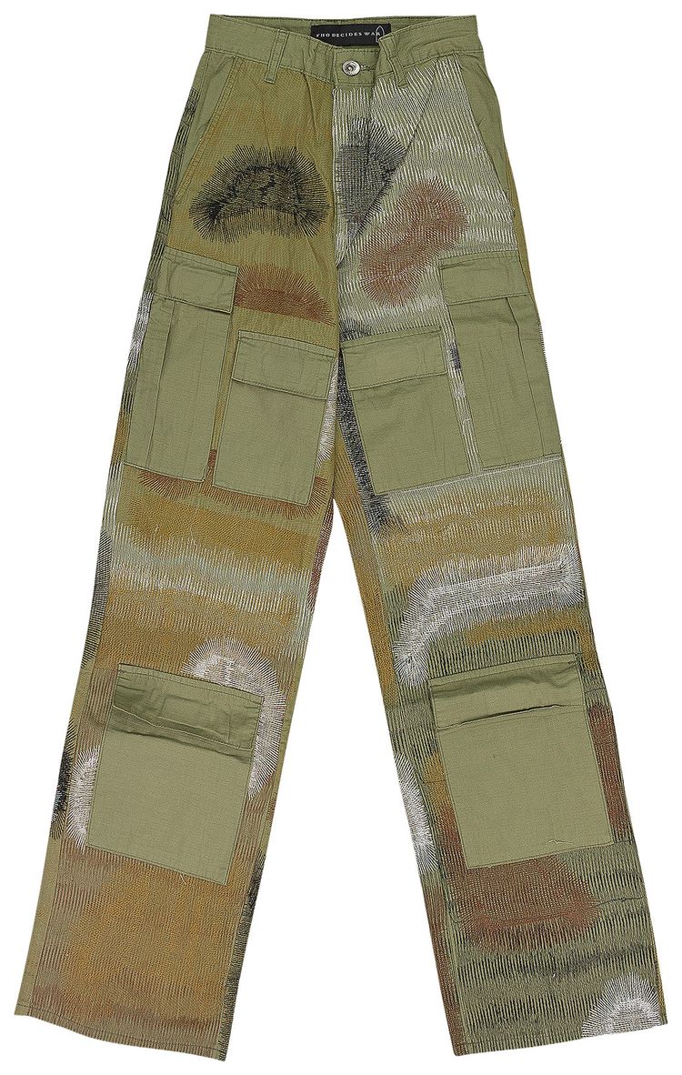 

Who Decides War Кто решает, что будет военный камуфляж, вышитые брюки «зеленого» цвета