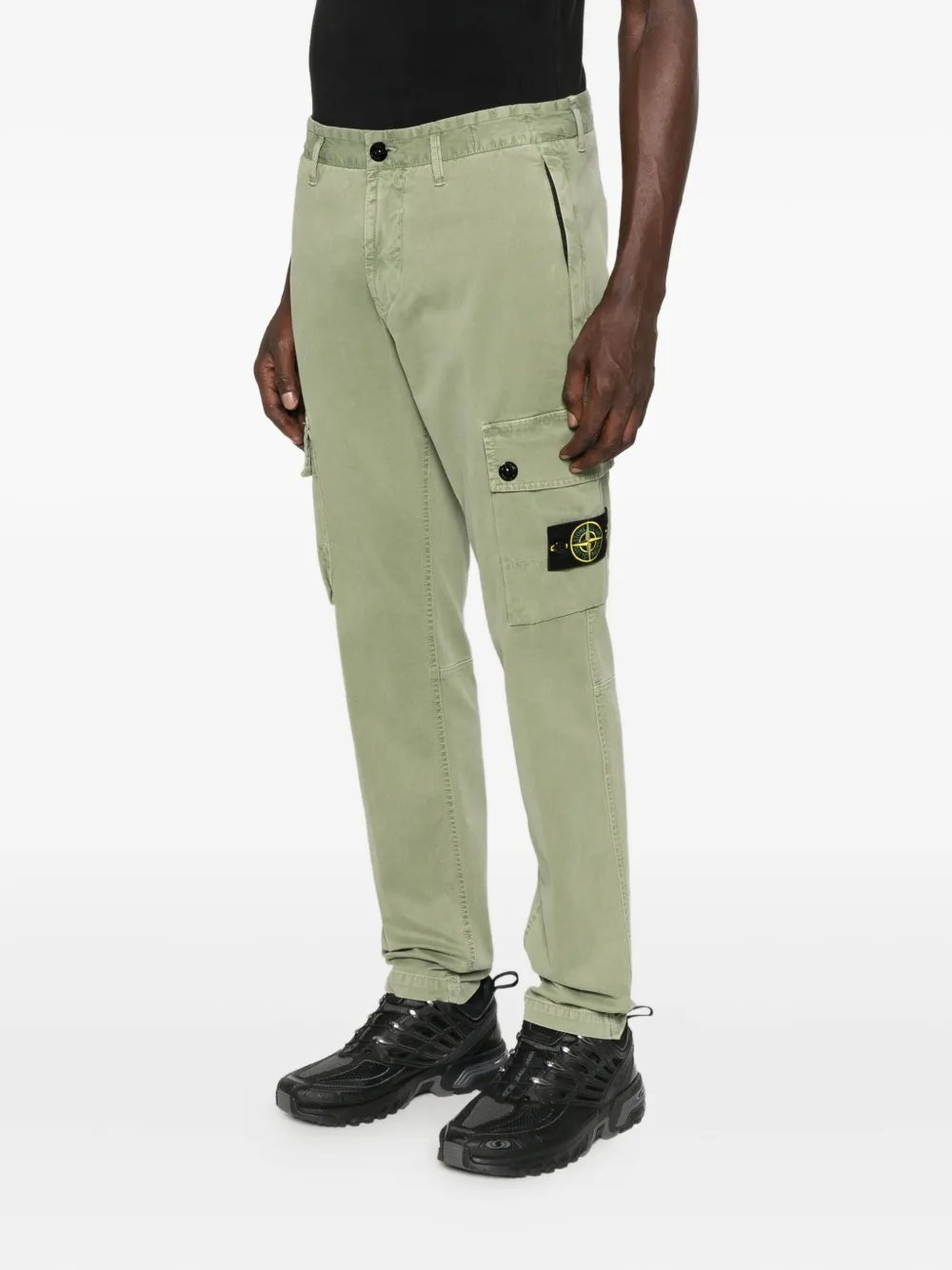 Брюки-карго с накладными карманами Stone Island, зеленый — фото 3