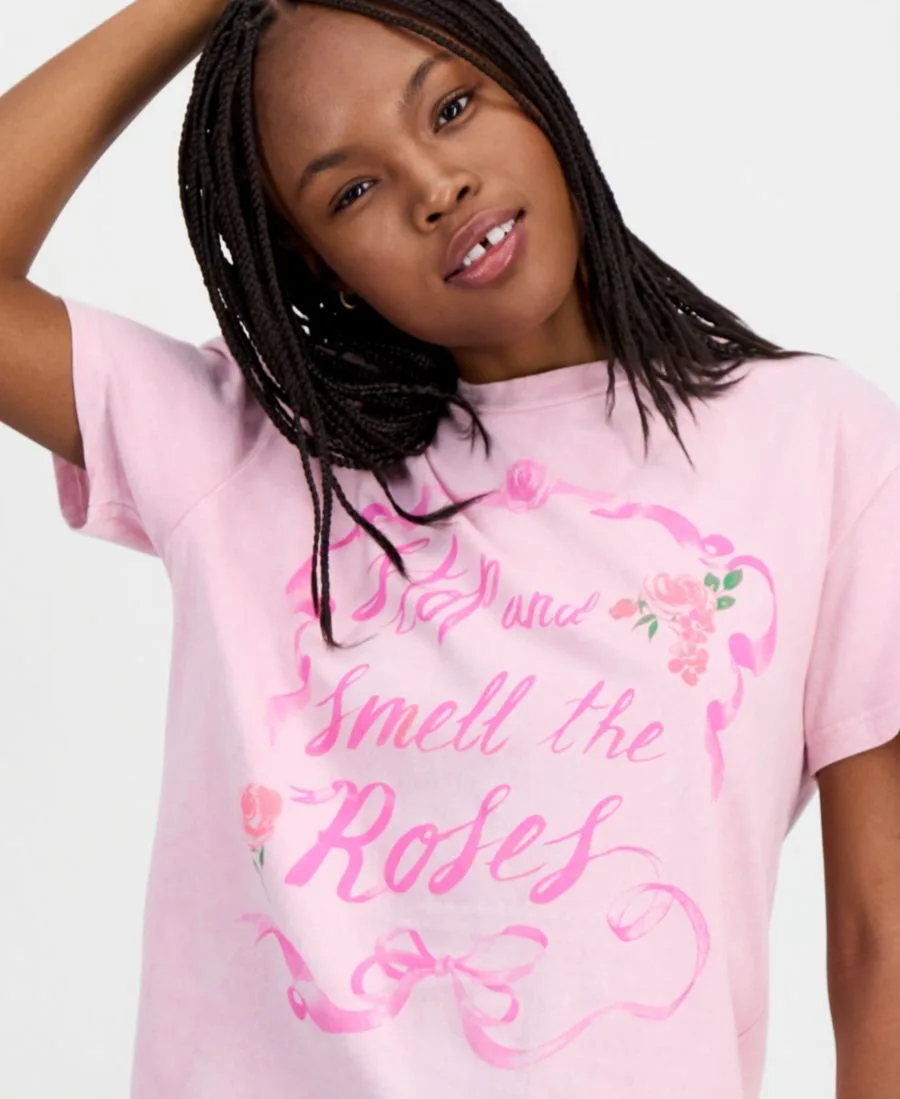 Rebellious One Детская футболка Smell The Roses Mineral Wash — фото 4
