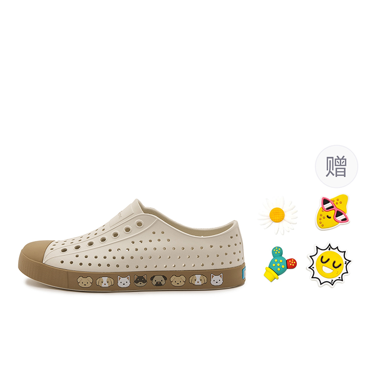 

Native Shoes Джефферсон Клоги Тапочки Унисекс Белый Серый - Светлый Павлин Котёнок Полоска Тофу Белый[Подарок Включён Случайные Шармы Для Обуви 3 Шт]