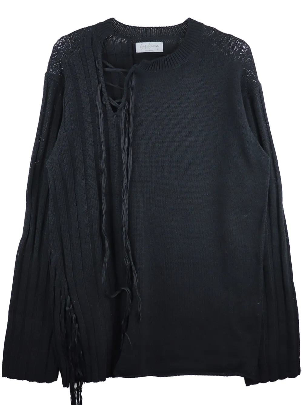 

Свитер с кулиской Yohji Yamamoto, черный