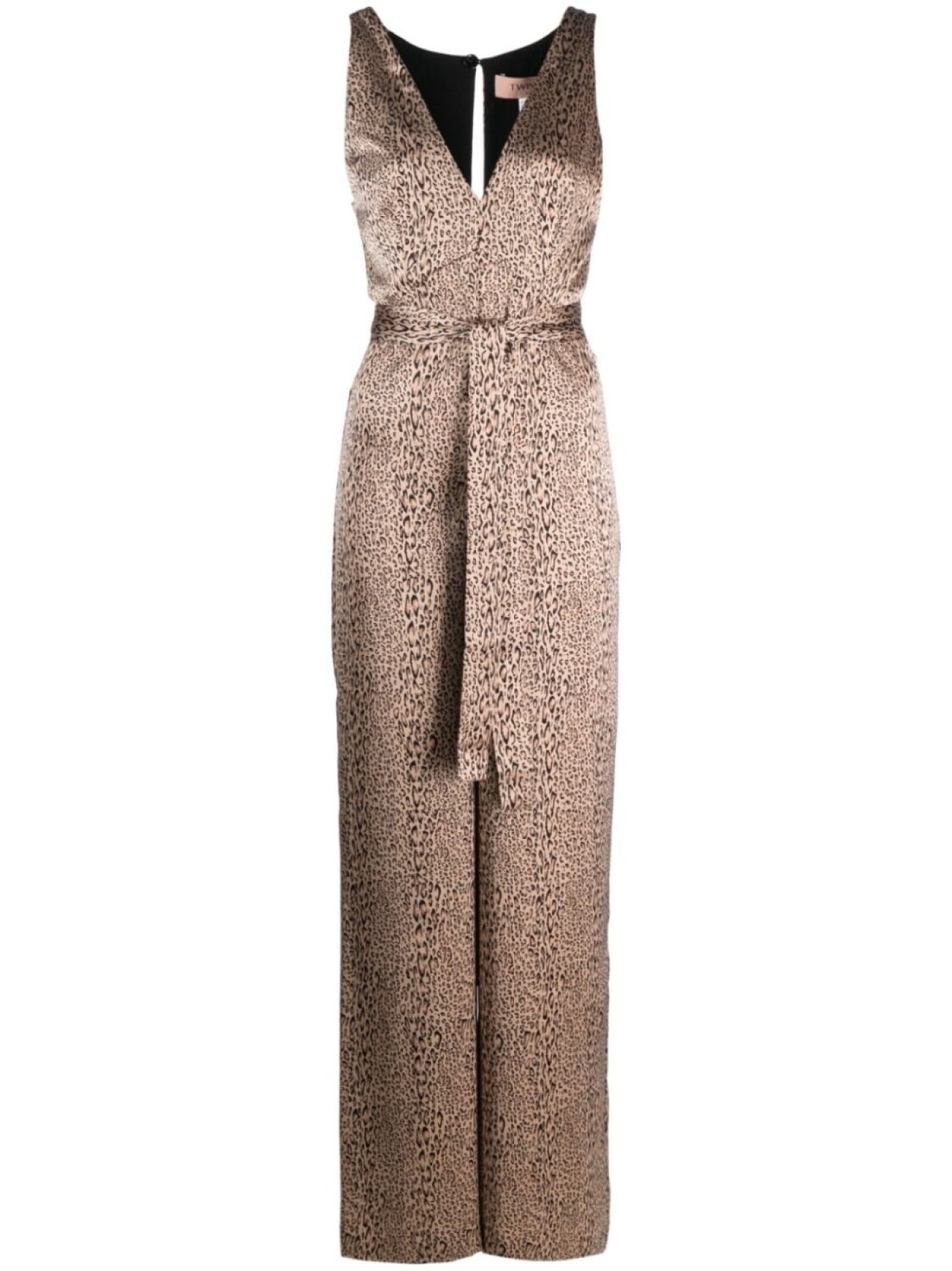 

TWINSET атласный комбинезон с леопардовым принтом, нейтральный цвет