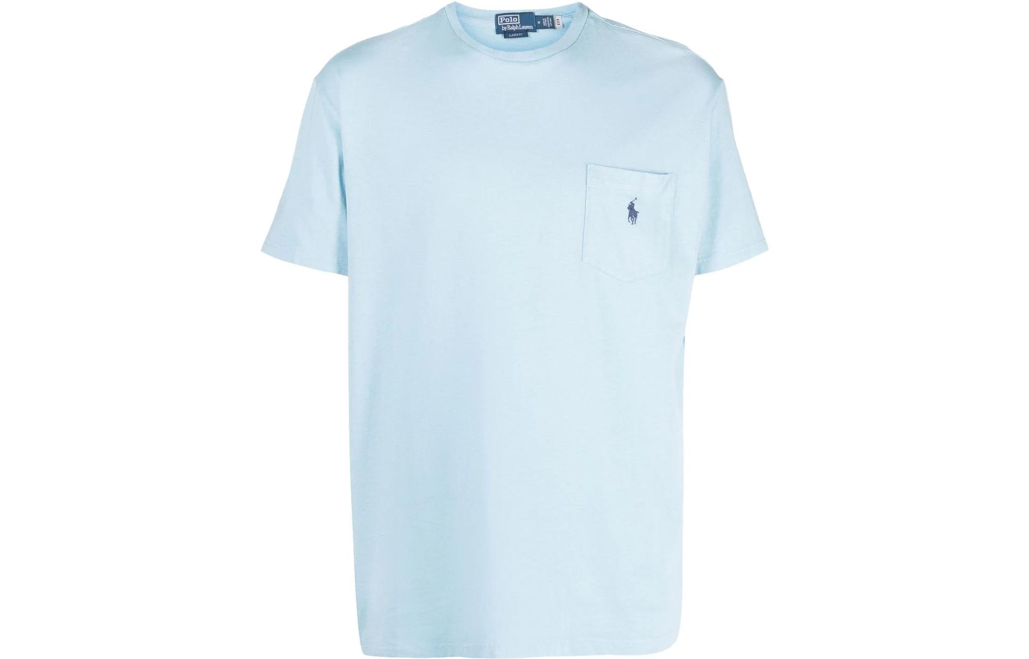 

Футболка с нагрудным карманом Polo Ralph Lauren, светло-голубой, Синий, Футболка с нагрудным карманом Polo Ralph Lauren, светло-голубой