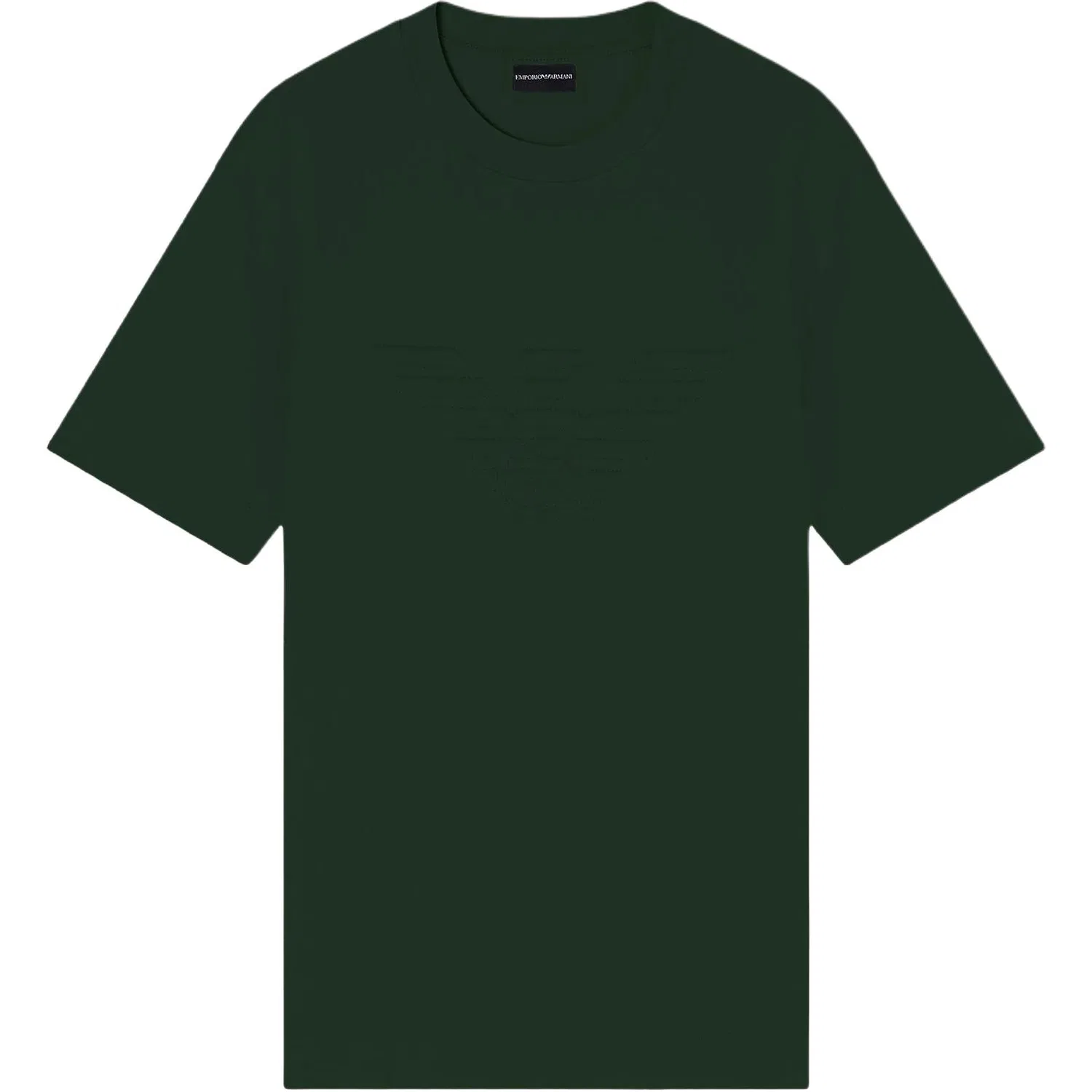 Футболка мужская dark green, круглый вырез, прямой крой EMPORIO ARMANI