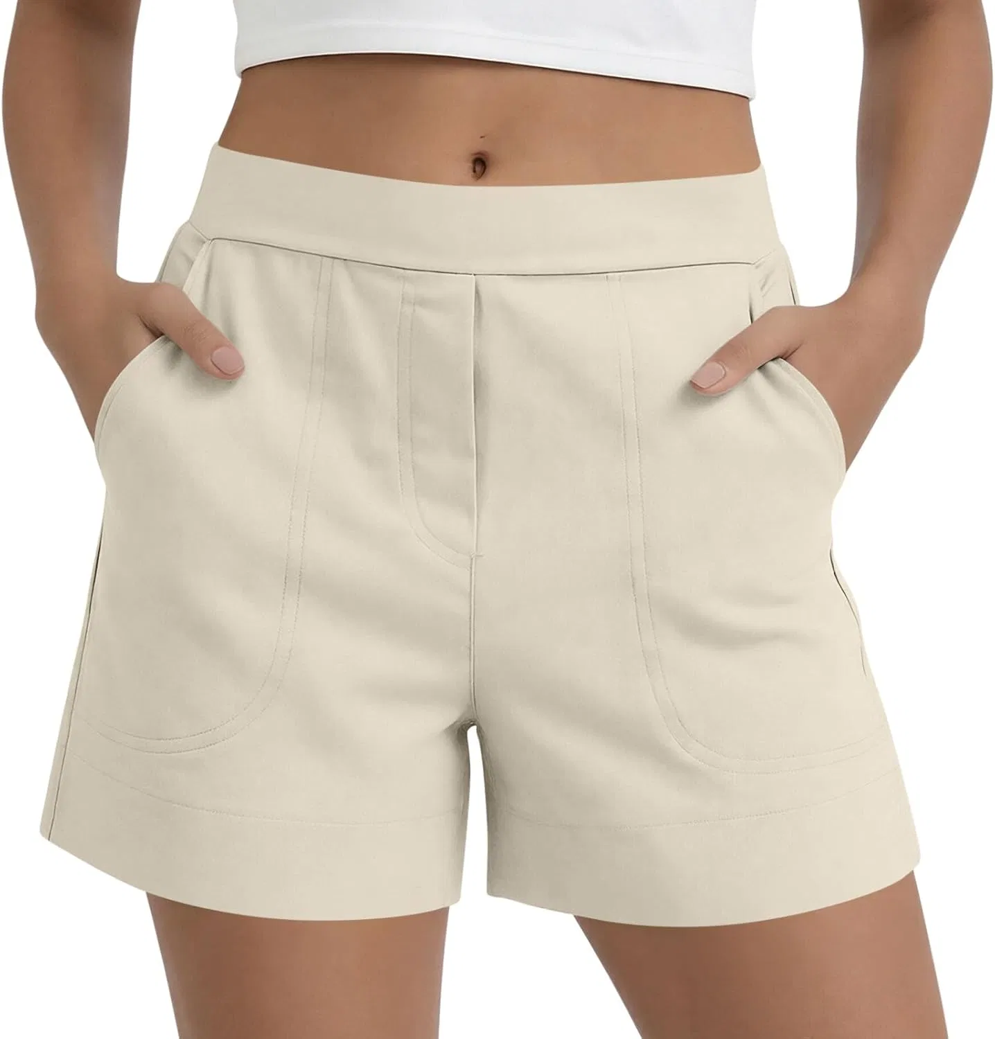 Шорты для активного отдыха с карманами, Polyester, Khaki