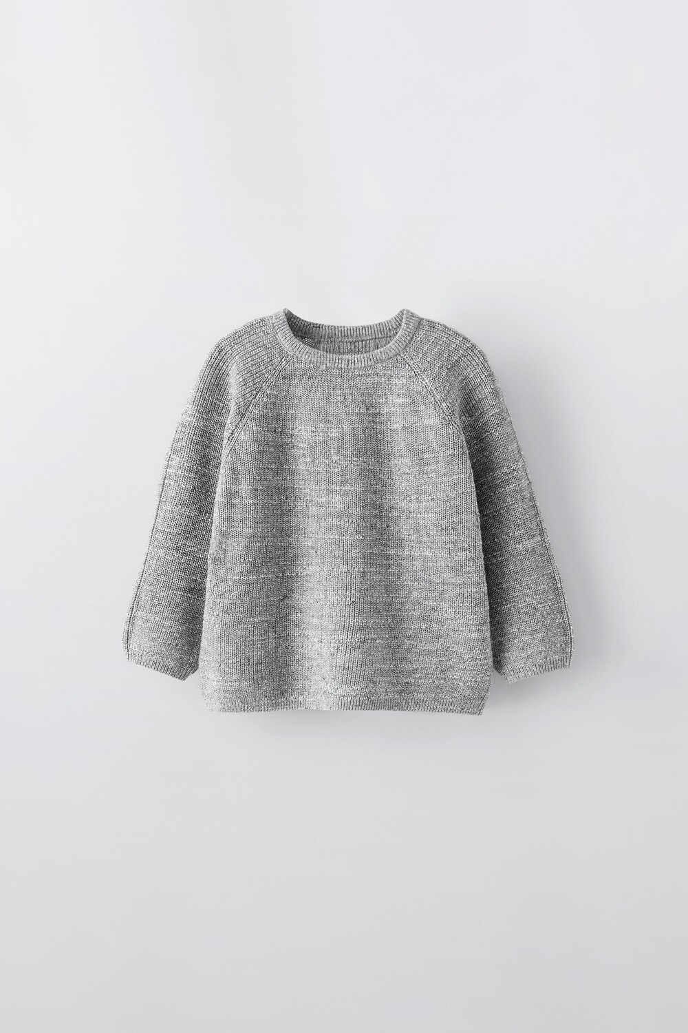 

Свитер изнаночной вязки с молнией на четверть ZARA, серый мергель
