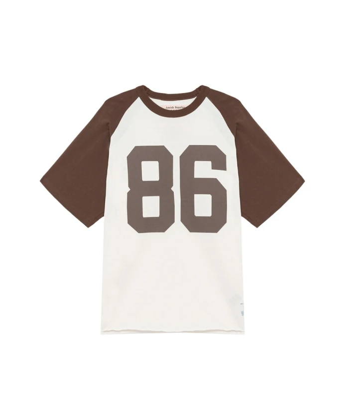 

Мужская футболка с трикотажным принтом Amish, белый