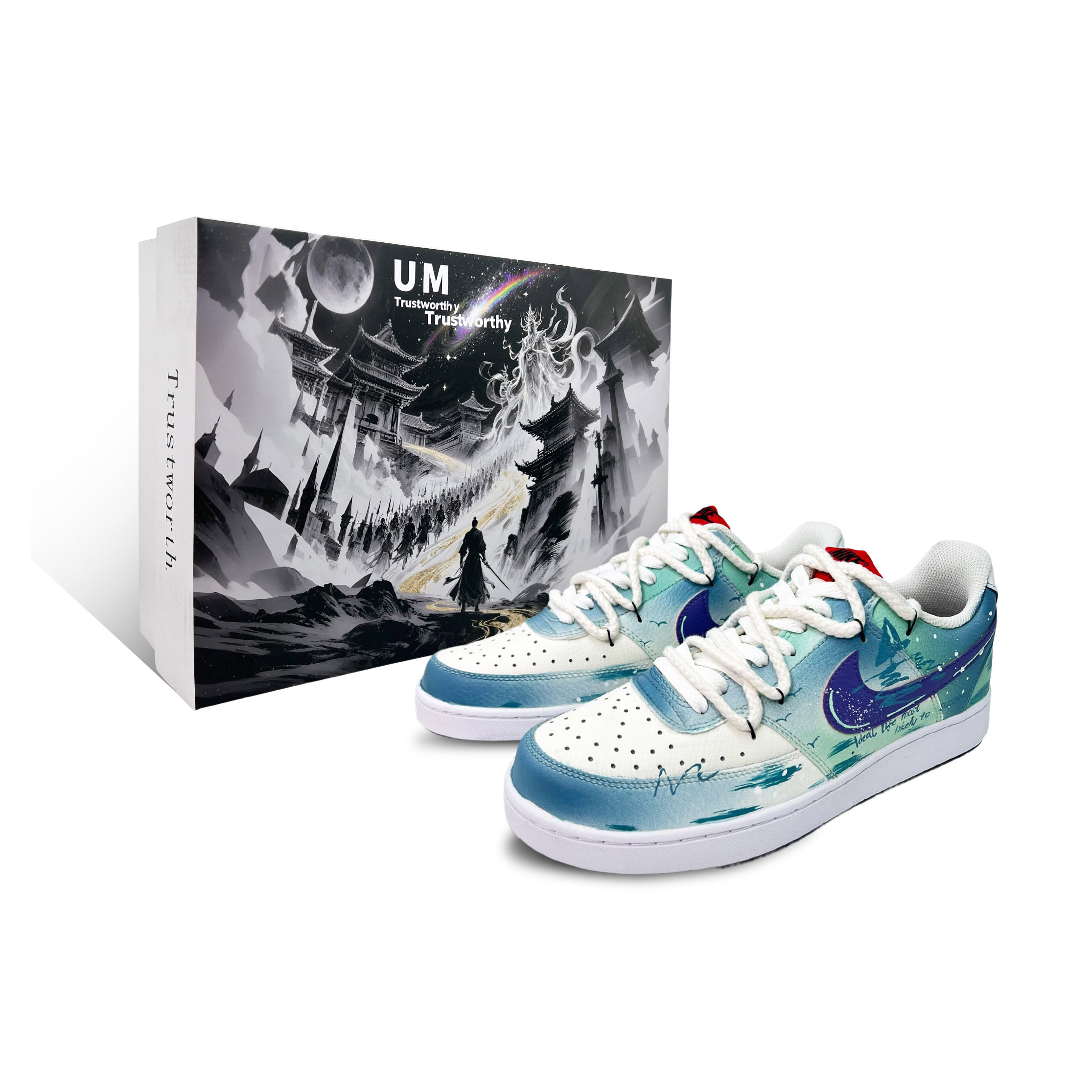 

Nike Кроссовки для скейтборда Court Vision 1 Sky Wander Coverage Low Top, мужские, синие