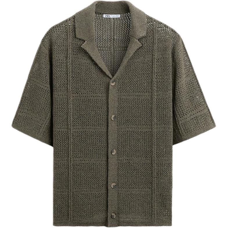 

Рубашка мужская хаки Zara, хаки