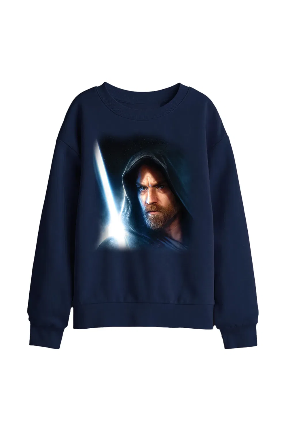 Детский свитшот с принтом Obiwan Kenobi, Star Wars, темно-синий