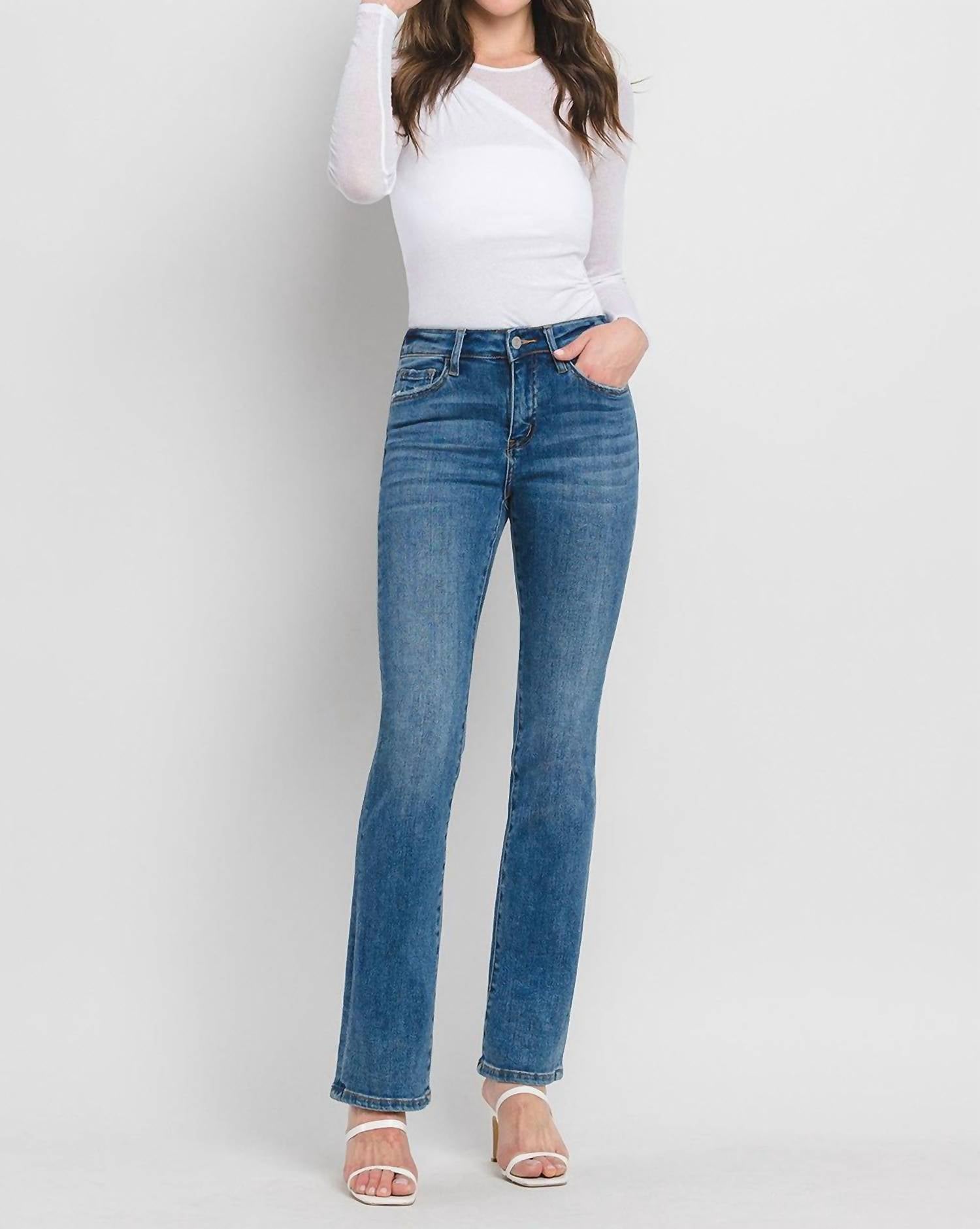 

Узкие джинсы Boot Cut из денима VERVET BY FLYING MONKEY, цвет denim