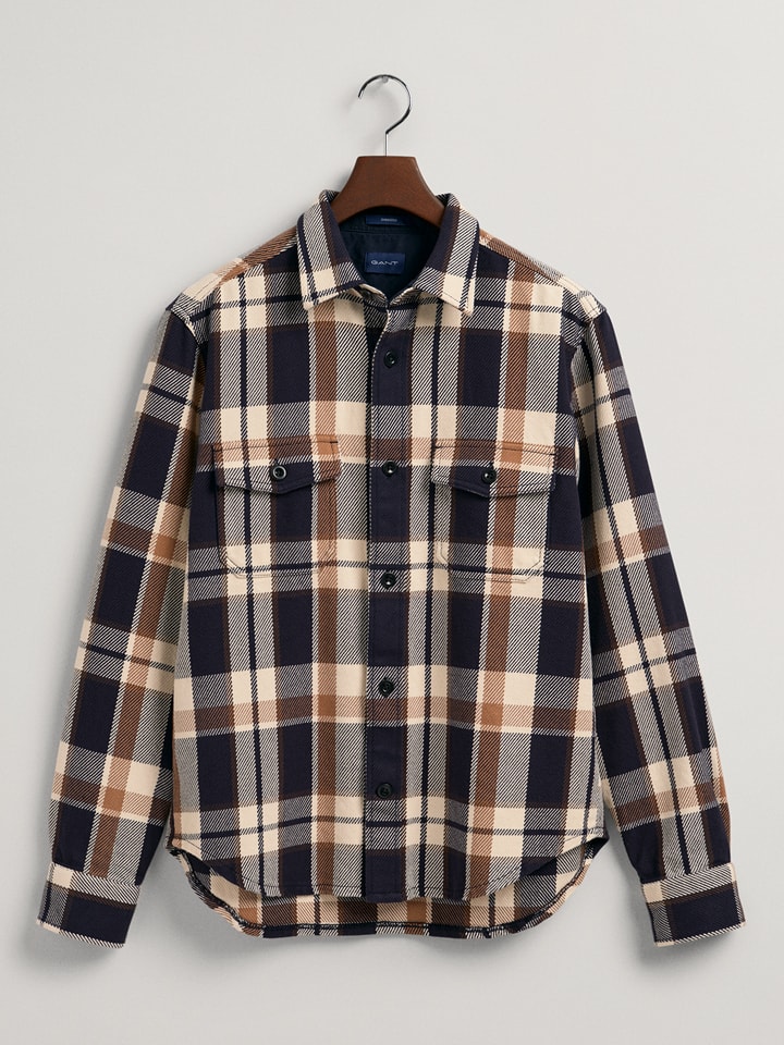 

Gant Рубашка-пиджак коричнево-бежевого цвета