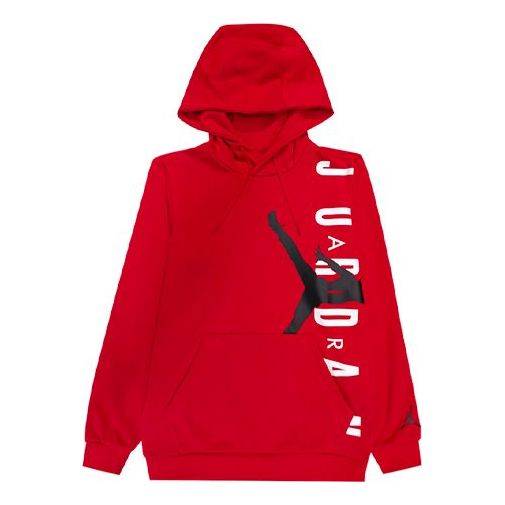 

Толстовка Air Jordan Large logo Fleece Lined Pullover Athleisure Casual Sports Basketball Red, красный