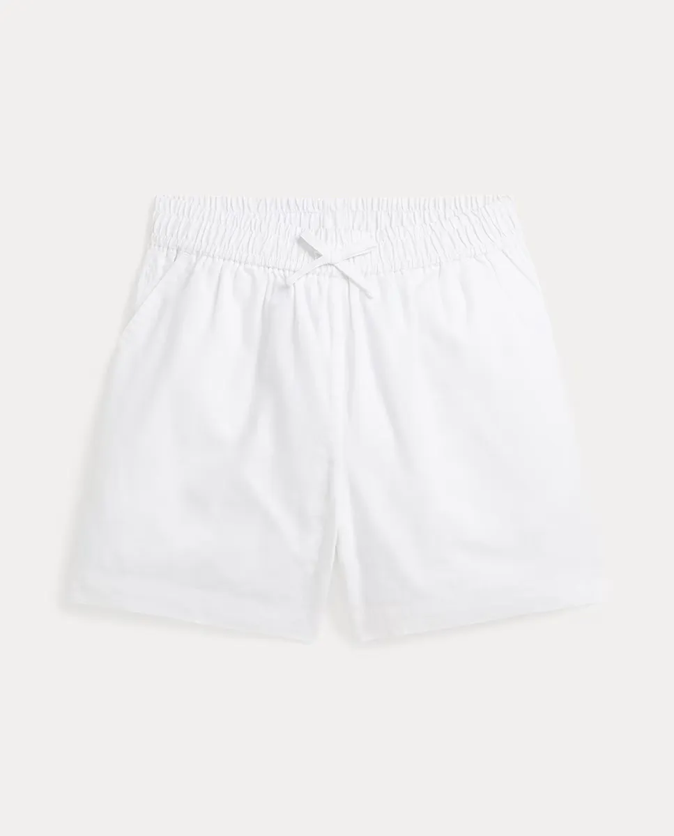 

Шорты для девочек из хлопка с эластичным поясом Polo Ralph Lauren, белый