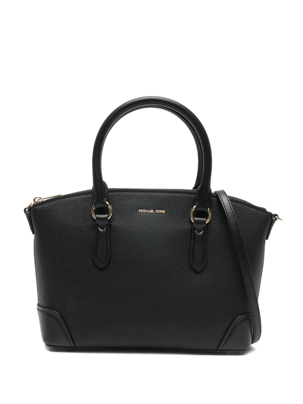 

Кожаная сумка-тоут Md Ew Dome с логотипом-табличкой Michael Michael Kors, черный