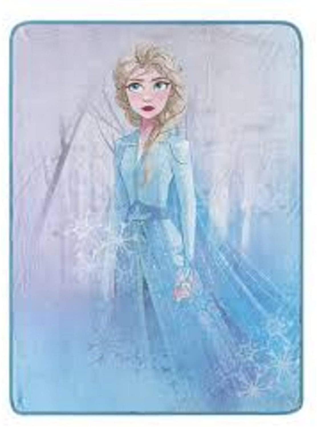 

Одеяло Elsa Frozen 2 Blue Snowflake Micro Raschel Disney, синий